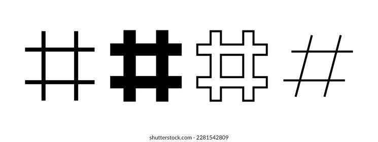 Hashtag icon vector for web and mobile app. hashtag sign and symbol