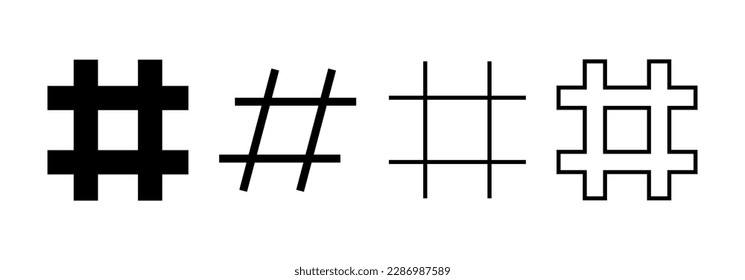 Hashtag icon vector for web and mobile app. hashtag sign and symbol