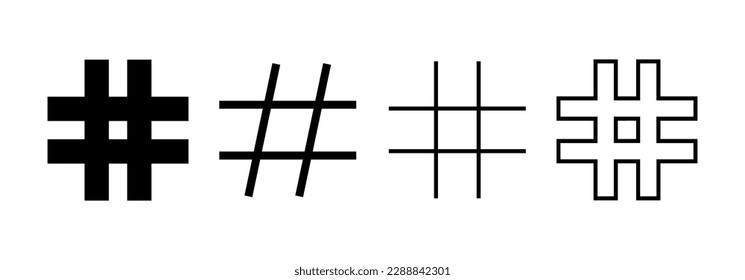Hashtag icon vector for web and mobile app. hashtag sign and symbol