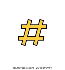 Vector de iconos de hashtag para aplicaciones web y móviles. signo de etiqueta y símbolo