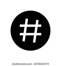 Hashtag icons set on white background. concept of number sign, social media and web communicate. flat style trendy modern vector illustration. Eps file 136.