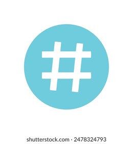 Hashtag icons set on white background. concept of number sign, social media and web communicate. flat style trendy modern vector illustration. Eps file 137.