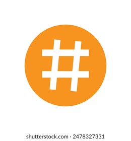 Hashtag icons set on white background. concept of number sign, social media and web communicate. flat style trendy modern vector illustration. Eps file 134.