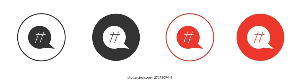 Iconos de etiqueta simple silueta plana Ilustración vectorial