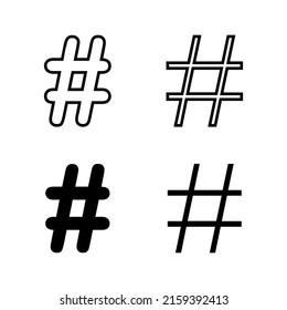 Hashtag icons vector. hashtag sign and symbol