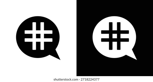 Hashtag icons. Vector Template Illustration Symbol Pixels Perfect