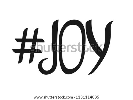 hashtag joy lettering design