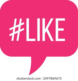 Hashtag wie im Chat-Meldungsfeld. Etikett für soziale Kommunikation