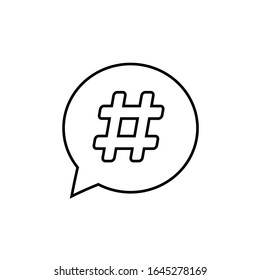 Hashtag line icon. Vector illustration