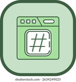 Hashtag Line, Vektorsymbol, Design