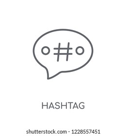 Hashtag linear icon. Modern outline Hashtag logo concept on white background from User Interface and Web Navigation collection. Suitable for use on web apps, mobile apps and print media.