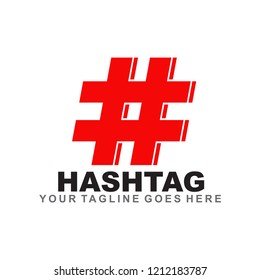 Hashtag logo design template