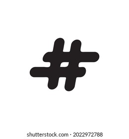 hashtag logo design vector template