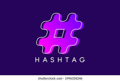 Hashtag logo icon design template vector elements for your company brand