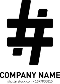 Hashtag Logo With Sleek Design