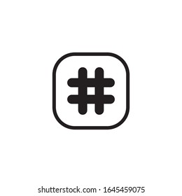 Hashtag logo template vector icon design