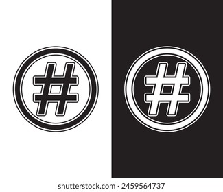 Hashtag logo vector illustration. Creative logo for business, symbol, icon, luxury, alphabet A-Z, premium logo. Can use for logo, infographic, banner, poster, web design. Isolated for graphic design.