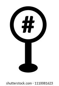 hashtag and map pointer