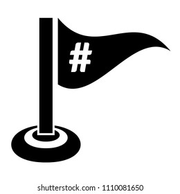 hashtag and map pointer