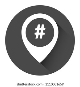 hashtag and map pointer