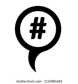 hashtag and map pointer