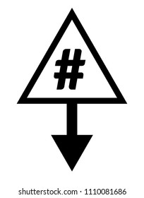 hashtag and map pointer