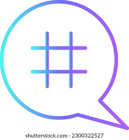 Hashtag Marketing icon with blue duotone style. media, social, network, follow, tag, post, key. Vector illustration