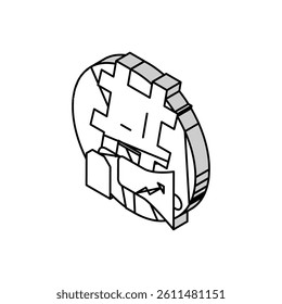 hashtag marketing social media isometric icon vector. hashtag marketing social media sign. isolated symbol illustration