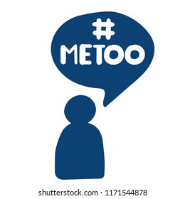 Hashtag metoo. Vector hand drawn with lettering illustration on white background.