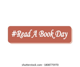 Hashtag reading a book day vector.