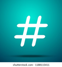 Hashtag red sign icon illustration Isolated on white background. Hashtag red icon. Simple element illustration. symbol design from Social Media Marketing collection