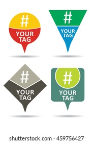 Hashtag set, communication sign. Abstract illustration for your design.