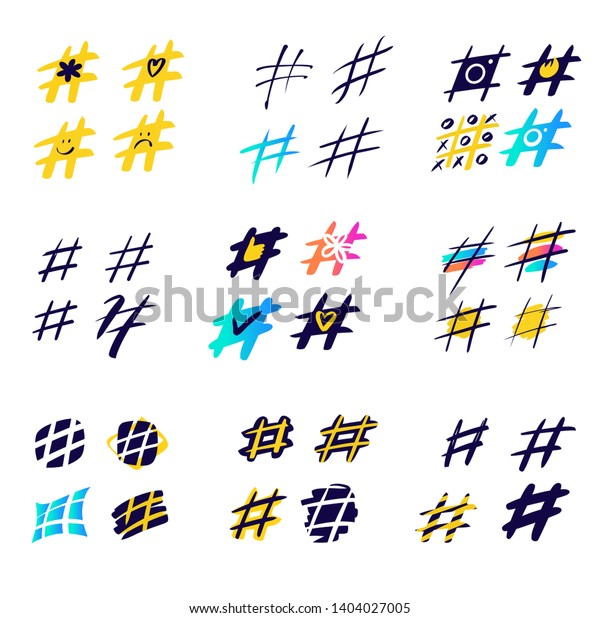 Hashtag Sign Icon Social Network Internet Stock Vector Royalty Free 1404027005