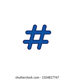 Hashtag sign icon vector
