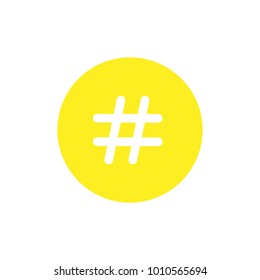 Hashtag sign icon vector illustration on white background