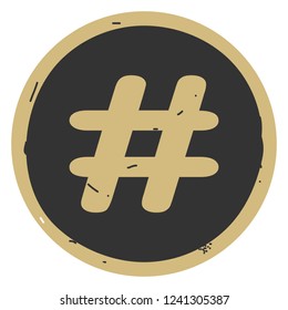 Hashtag sign icon vector illustration on gray background. Eps10