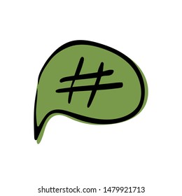 Hashtag sign icon vector illustration on white background