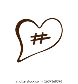 Hashtag sign icon vector illustration on white background