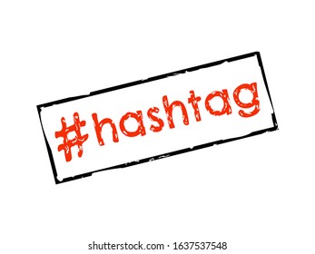 Hashtag sign icon vector illustration on gray background