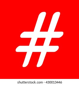Hashtag sign illustration
