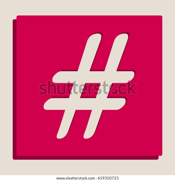 Hashtag Sign Illustration Vector Grayscale Version Stock Vector