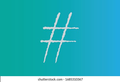 Signo de etiqueta en fondo azul. Ilustración vectorial.