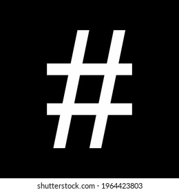 Hashtag Sign. Tagline Icon Symbol for Logo, Apps, Website, Art Illustration, Pictogram or Design Element. Vector Illustration