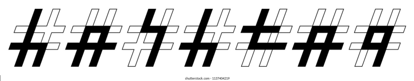 Hashtag. Simple element illustration. Hashtag symbol design from Social Media Marketing collection. Vector illustration.