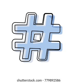 Hashtag social symbol