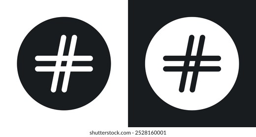 Hashtag solid vector icon pack