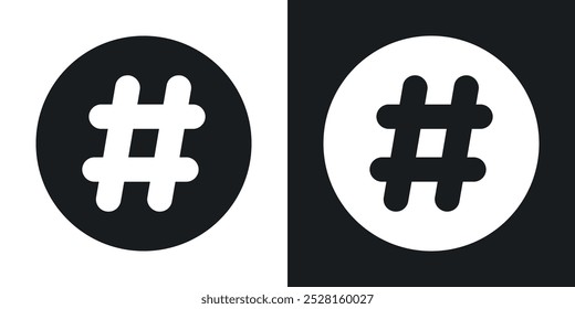 Hashtag solid vector icon pack