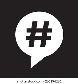 Hashtag speech bubble icon