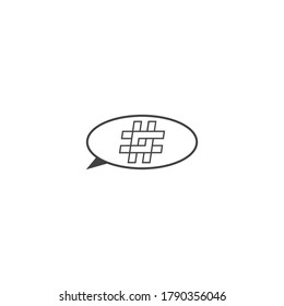 Hashtag symbol cross plus logo icon  creative design template elements
