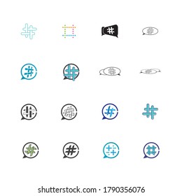 Símbolo de etiqueta cruzado más icono de logotipo elementos de plantilla de diseño creativo